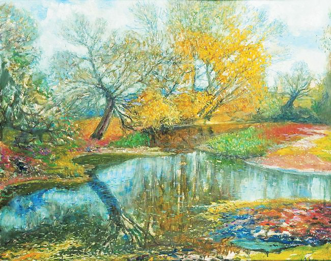 «Дерева над водою». 1970-і рр. Картон, олія